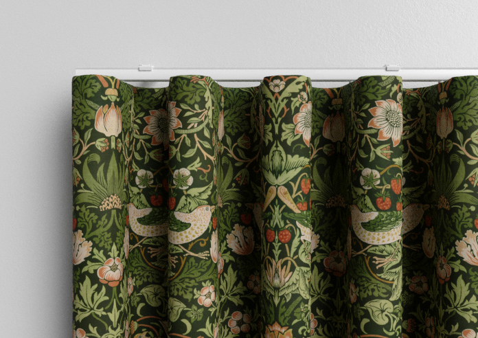 William Morris At Home Strawberry Thief, Nettle - Made to Measure Curtains - Image 13